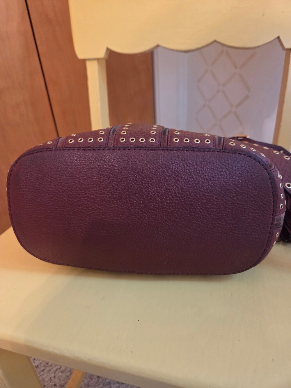 Michael Kors Brooklyn Leather Grommet Shoulder Bag - Picture 7 of 11